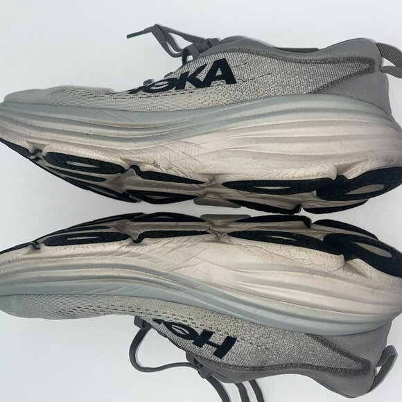 Hoka One One Mens Bondi 8 Running Shoe size 11.5 2E WIDE preowned good condition - Picture 9 of 10